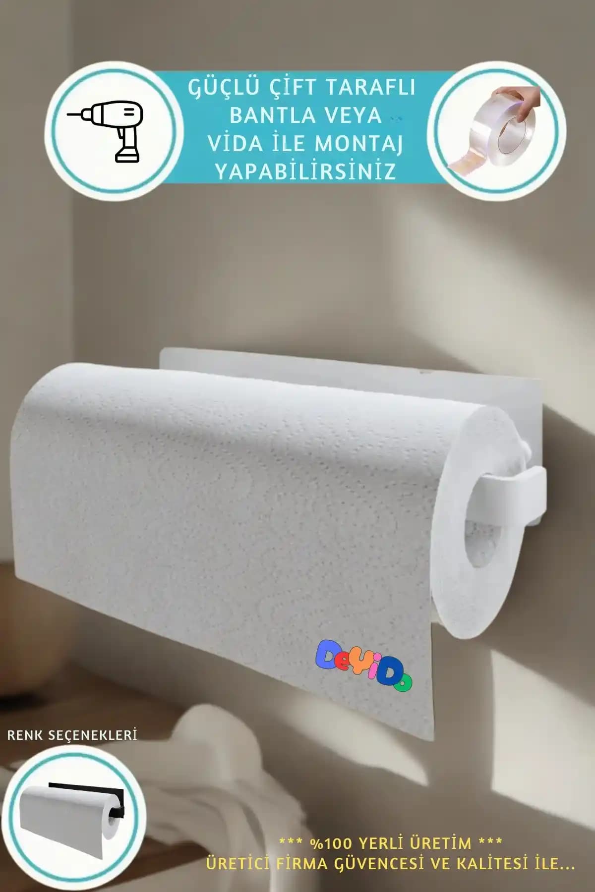 DeYiDo Yapışkanlı Metal Peçetelik: Estetik ve İşlevsellik Sunan Pratik Tasarım