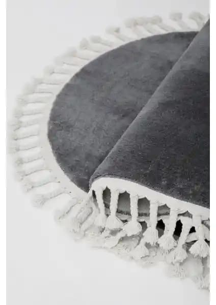 Dijidekor Koyu Gri Oval Post Dokuma Halı: Modern ve Dayanıklı Ev Dekorasyonu İçin