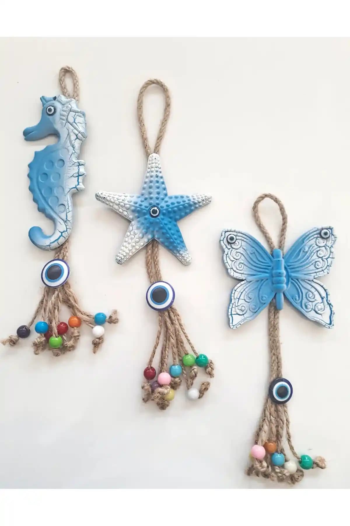 Dış Mekanlar İçin Dayanıklı ve Estetik Deniz Atı, Yıldız ve Kelebek Temalı Bahçe Dekorasyonu