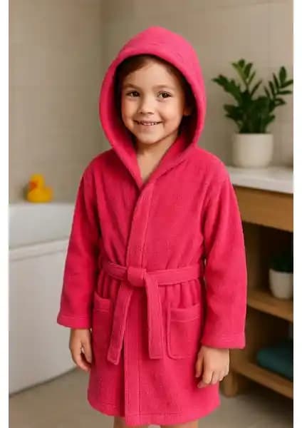 Ender Home CottonVerse Çocuk ve Gençler İçin Yüksek Kaliteli Kapşonlu Bornozlar