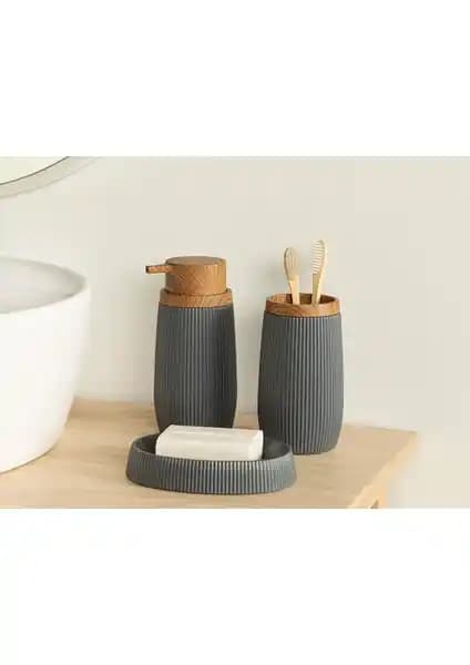 English Home Evelyn 3'lü Suya Dayanıklı Antrasit Banyo Aksesuar Seti Özellikleri ve Kullanım Avantajları