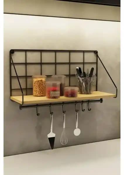 Eva Metal Tasarım Duvar Rafı Modern ve Nostaljik Dekorasyon İçin Uygun Bir Seçenek