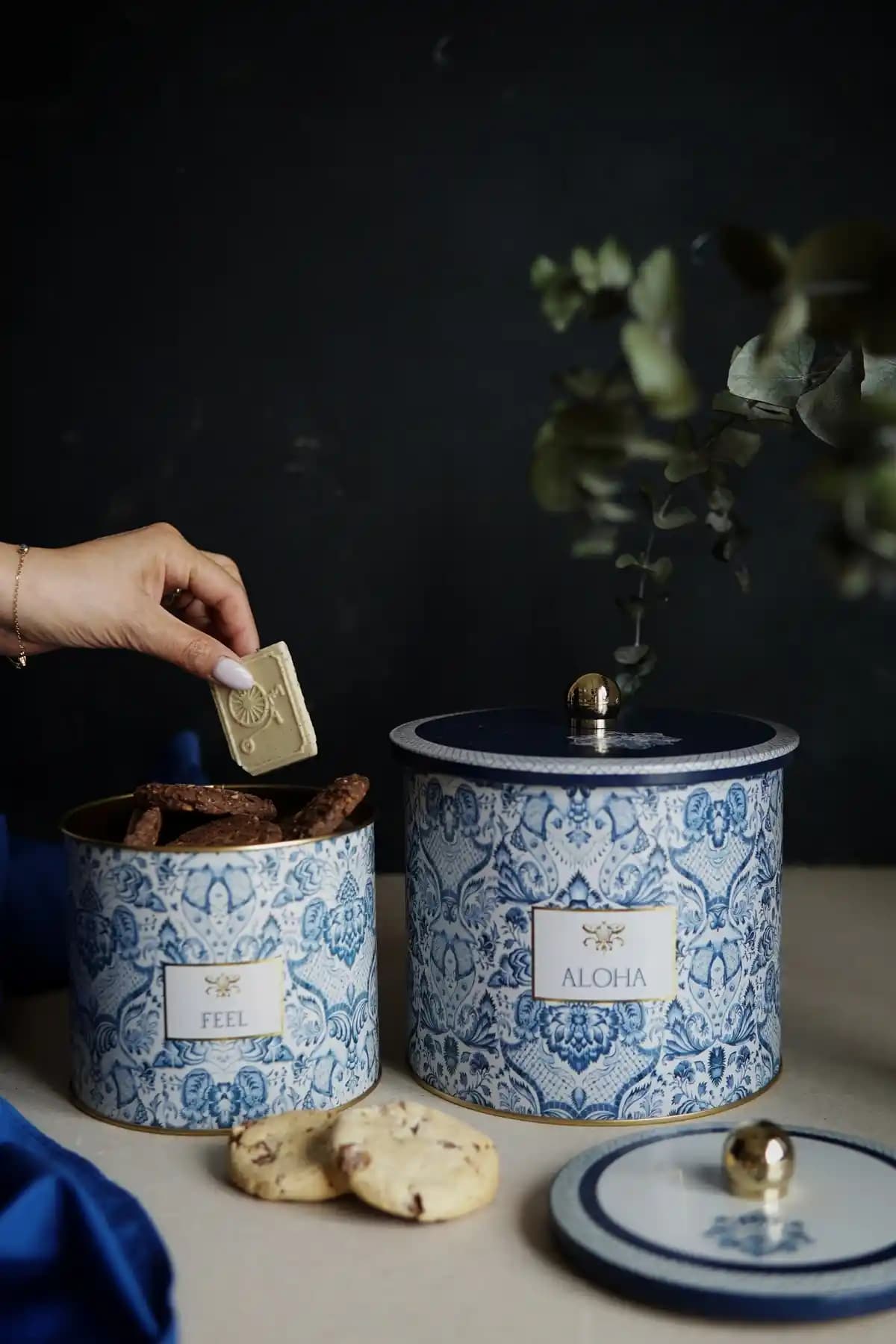 Evle Azulejos Desenli Metal Saklama Kabı Seti: Estetik ve Dayanıklı Mutfak Çözümleri