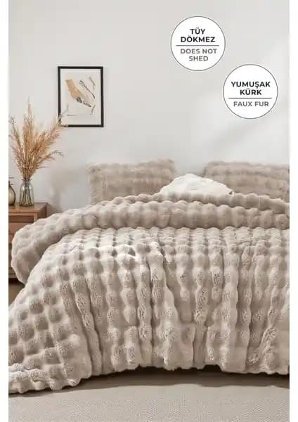 Evlen Home Collection Kürk Yorgan: Şık ve Konforlu Çok Yönlü Uyku Ürünü