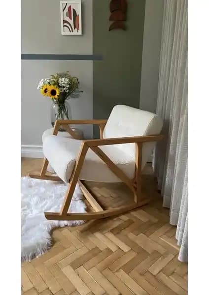 Evodeko Nini Sallanan Ahşap Berjer: Modern Tasarım ve Fonksiyonellik Bir Arada