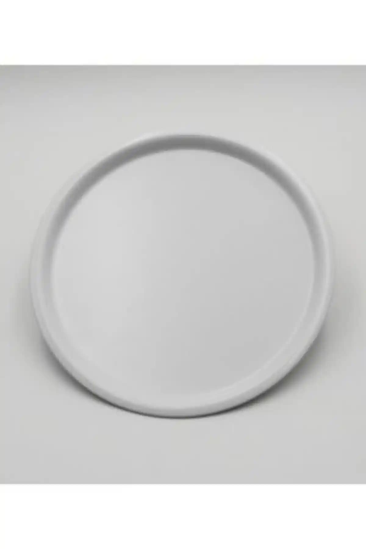 Genel Markalar Metal Beyaz Tek Kişilik Sunum Tepsisi Modern ve Dayanıklı Tasarım