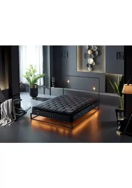 Homevs Silver Comfort Black Çift Kişilik Yatak 150x200 cm Modern ve Konforlu Tasarım