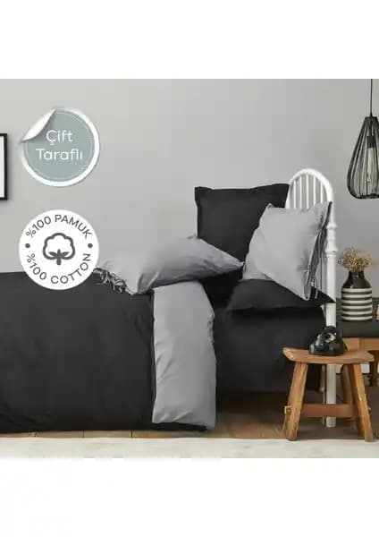 Karaca Home Siyah ve Koyu Gri %100 Pamuk Çift Kişilik Nevresim Takımı Özellikleri ve Kullanım Rehberi