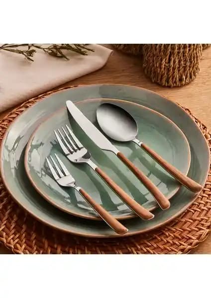 Karaca Melia 24 Parça 6 Kişilik Çatal Kaşık Bıçak Takımı Şık ve Dayanıklı Mutfak Seti