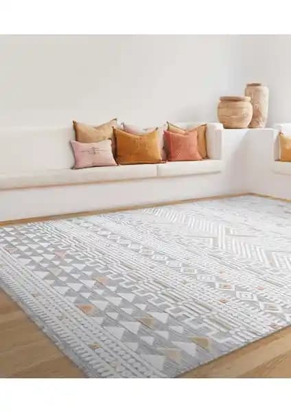 Koza Halı Sand Gri Sarı Modeli Modern ve Şık İç Mekan Zemin Kaplaması