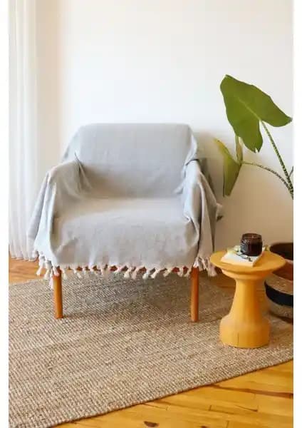 Koza Mix Berjer Tekli Koltuk Örtüsü Gri Modern ve Şık Tasarım ile Uzun Ömürlü Kullanım