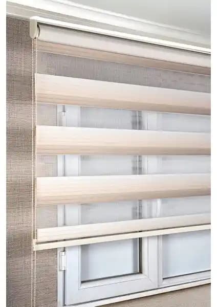 Krem Renk Degrade Zebra Stor Perdeler Modern ve Dayanıklı Tasarım Çözümü