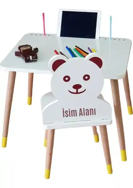 Liva Ahşap Çocuk Oyun ve Aktivite Masa Sandalye Takımı Güvenli ve Şık Tasarım