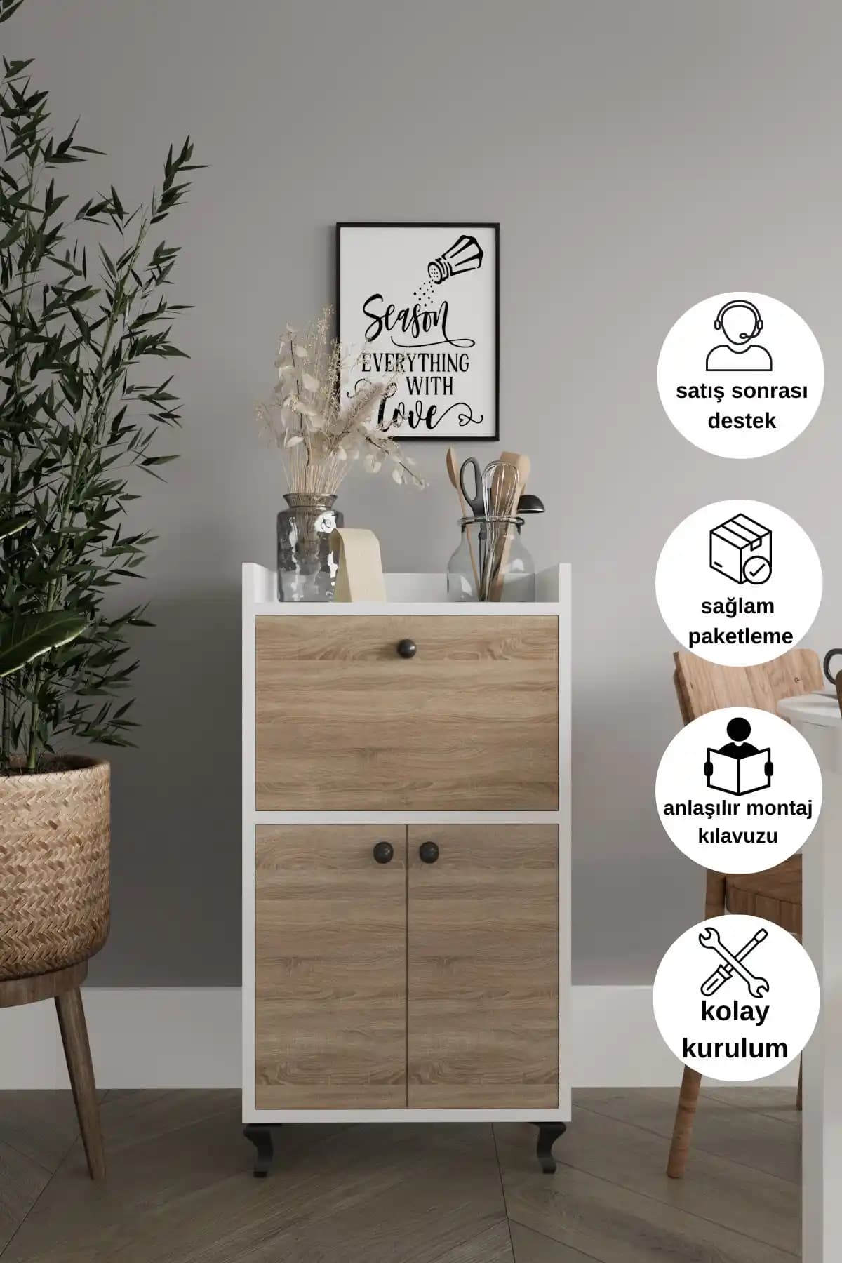 LİYANO Kiler Dolabı Modern Tasarım ve Fonksiyonellik ile Ev Dekorasyonunu Tamamlar