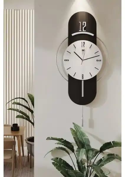 MetaQuartz Milano Time Antrasit-Gümüş Modern Duvar Saati Şıklık ve Fonksiyonellik Sunar