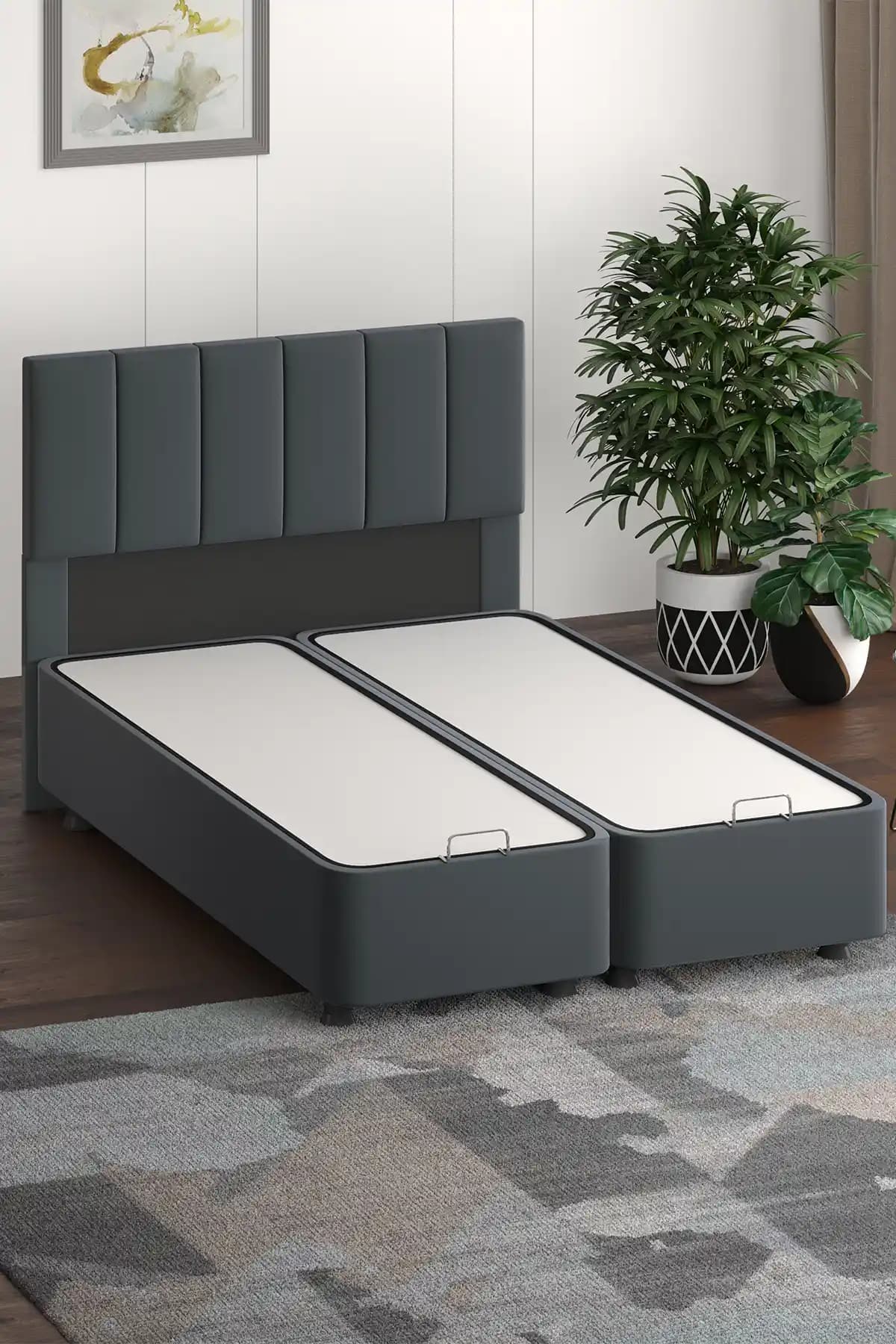 Mobpazar Modern Gri Çift Kişilik Yatak Başlığı Dayanıklı ve Şık Tasarım