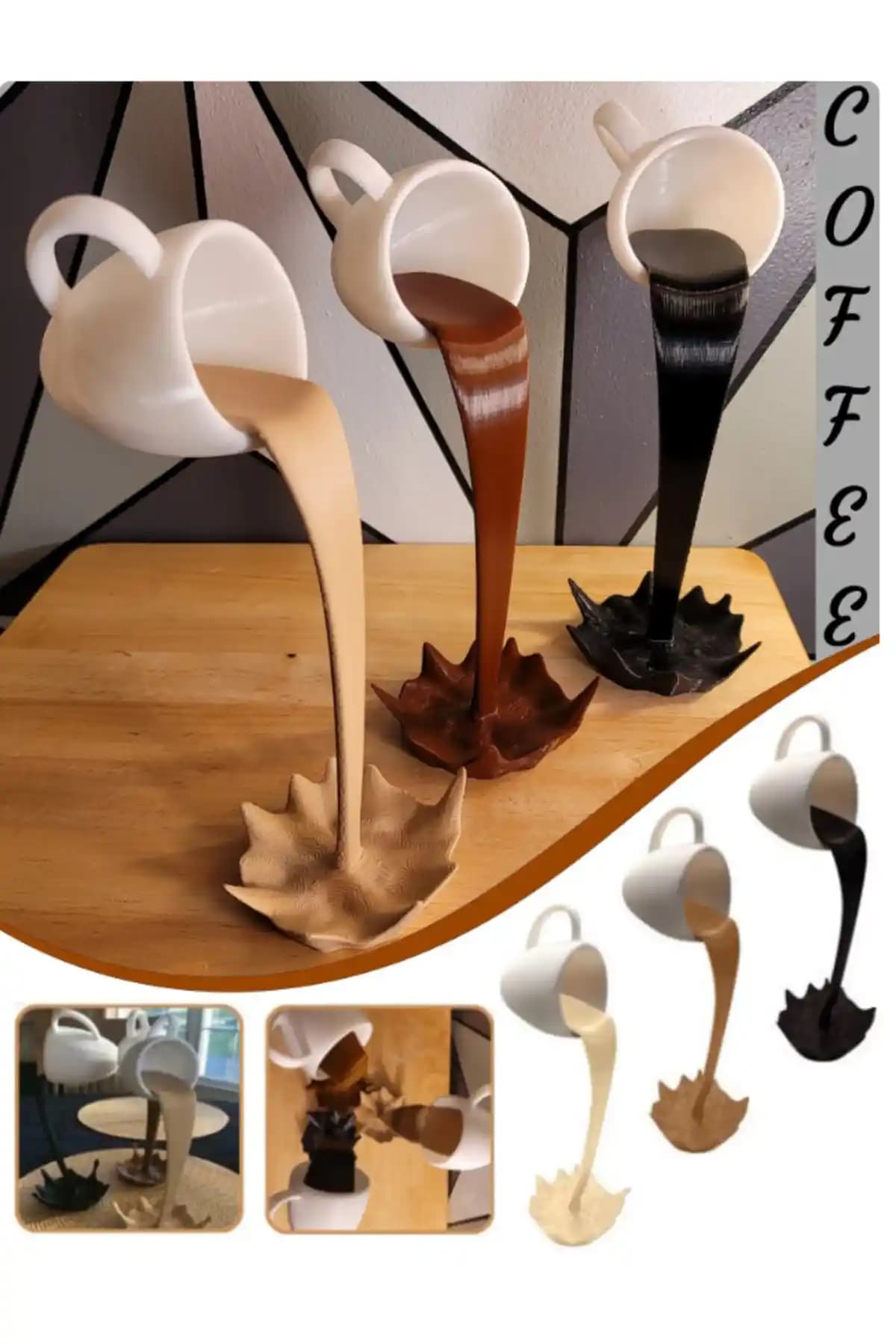 Modern 3D Dökülen Bardak Dekorasyonu: Şık ve Fonksiyonel Tasarım Özellikleri