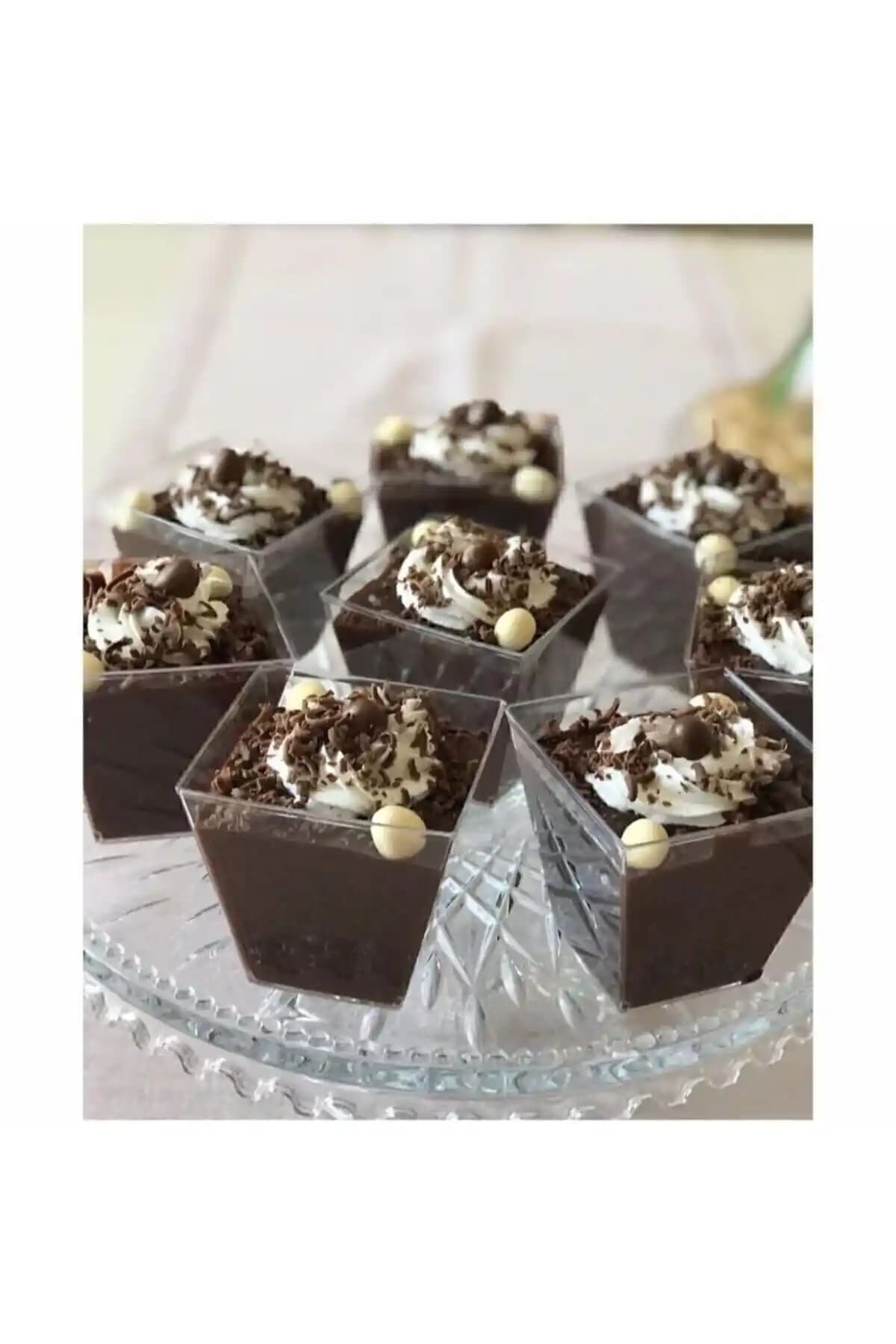 Modern ve Şık Mini Porsiyonluk Sunum Kaseleri Geometrik Tasarım ve Dayanıklı Malzeme ile