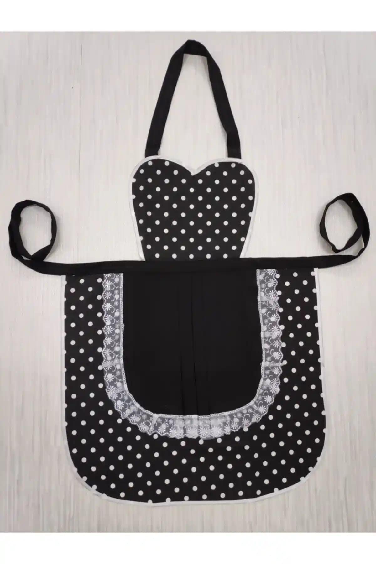 MoT Dekor Su Geçirmez Güpürlü Siyah Modern Pamuk Mutfak Önlüğü Ürün Tanıtımı ve Özellikleri