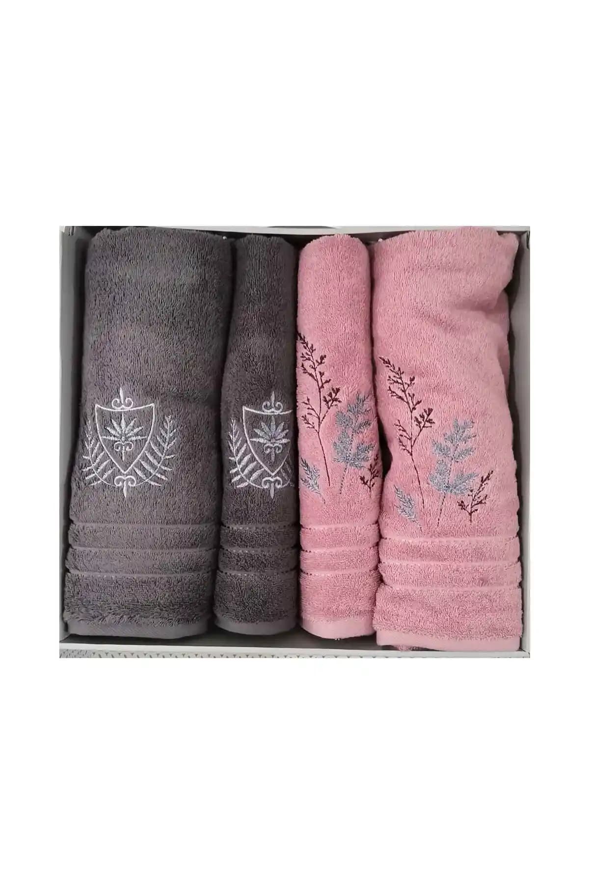 Özdilek Soft Leaf Best Set Hamam Takımı: Şıklık ve Konfor Sunan Pamuklu Banyo Seti