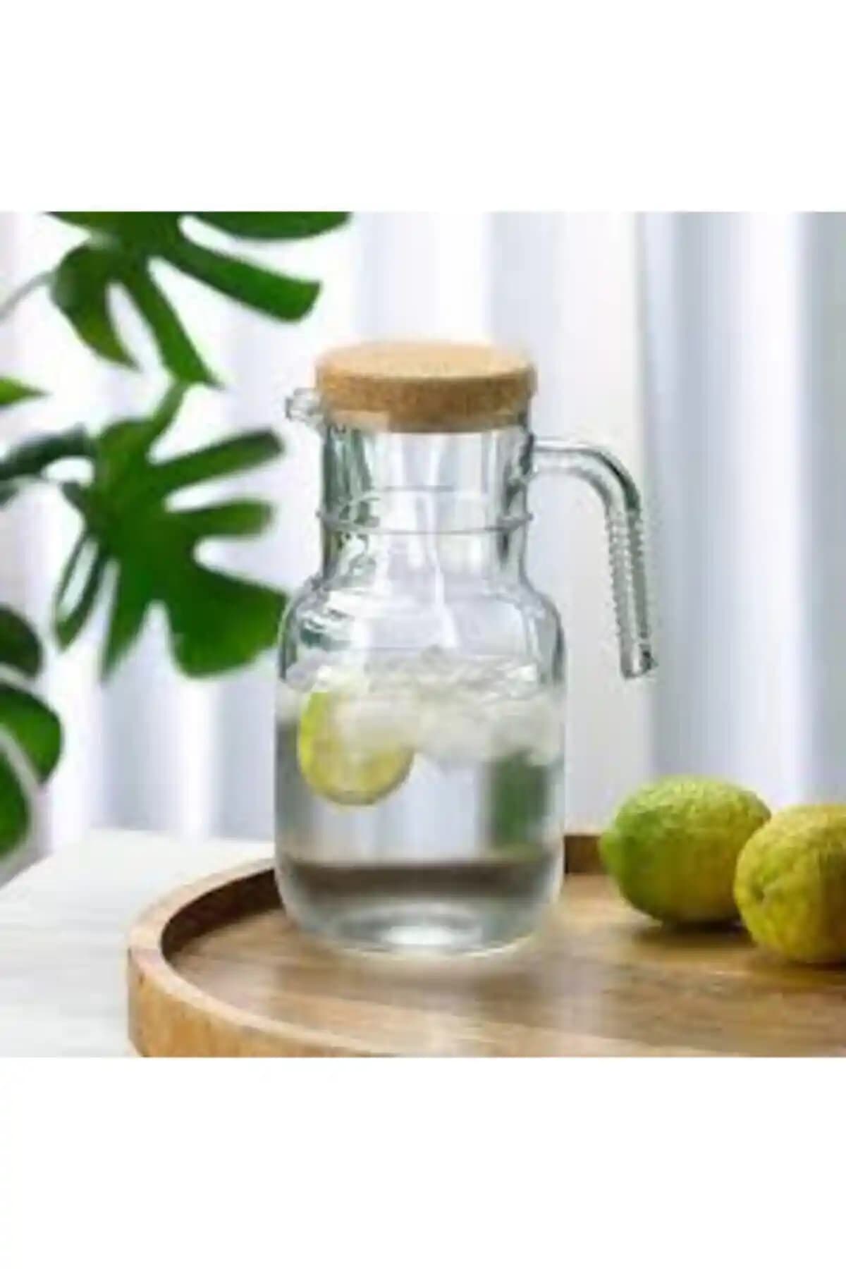 Paşabahçe 43783 Hoop Surahi Cam Kapaklı Büyük Hacimli Mutfak Şişesi