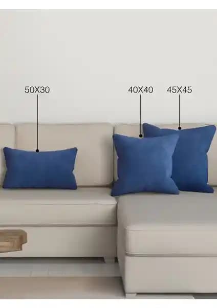 Perle Home Günlük Serisi Safir Renkli Kırlent Kılıfı Ev Dekorasyonuna Zarif Dokunuş