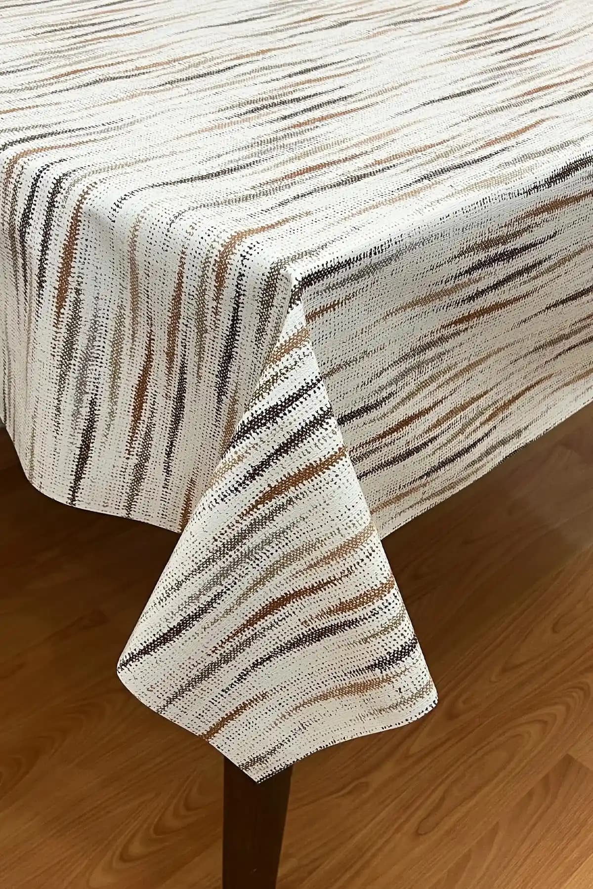 Pimula Home PVC Kaymaz Elyaf Tabanlı Silinebilir Masa Örtüsü Dayanıklı ve Şık Tasarım