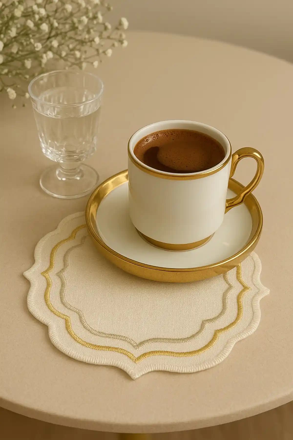 PLT Design Gold Silver Ipek Detaylı Zarif Kokteyl Peçeteleri 6'lı Paket Şıklık ve Fonksiyonellik