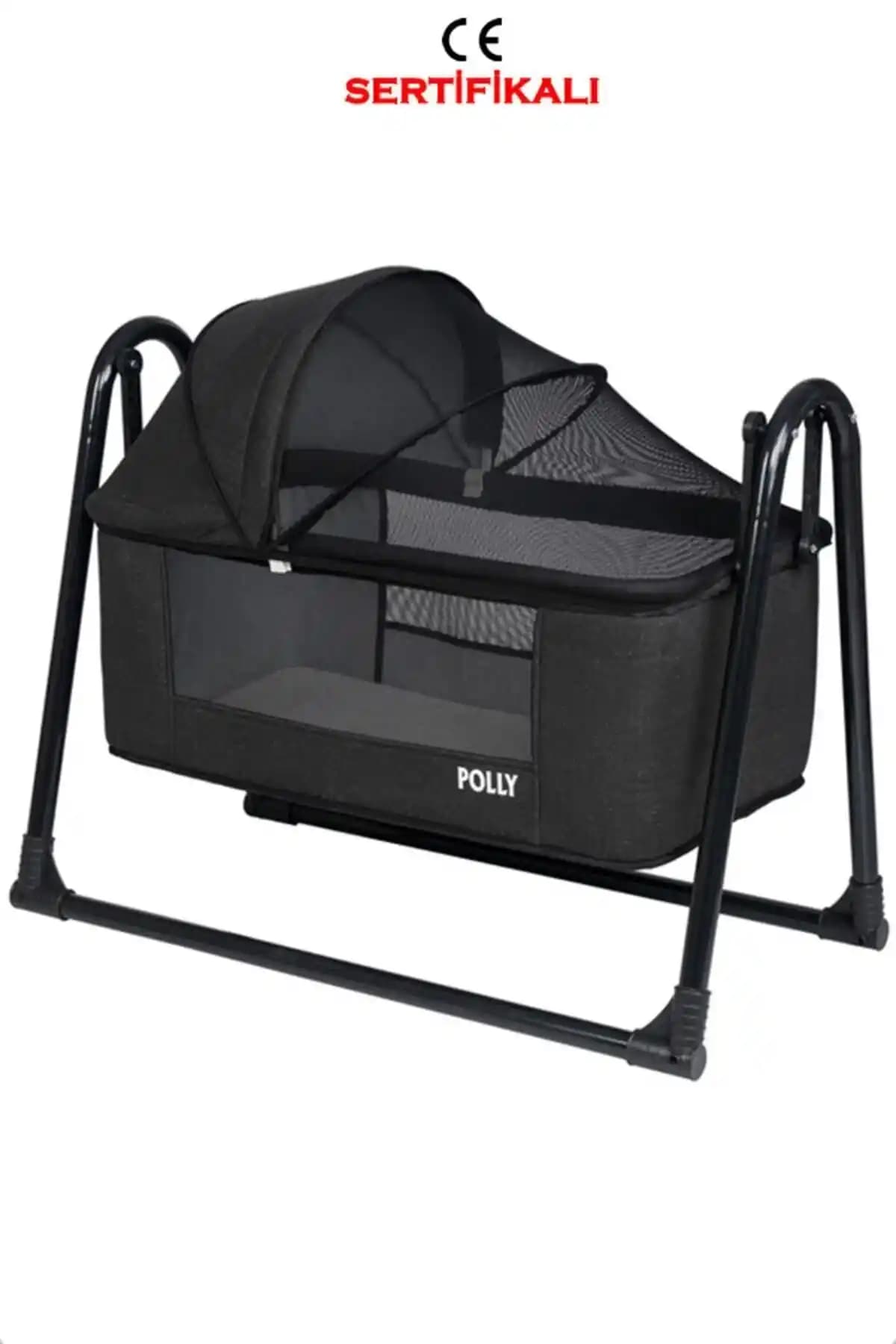 POLLY BABY Lüks Keten Fileli Silinebilir Portatif Sallanır Anne Yanı Beşik Özellikleri ve Kullanım Avantajları