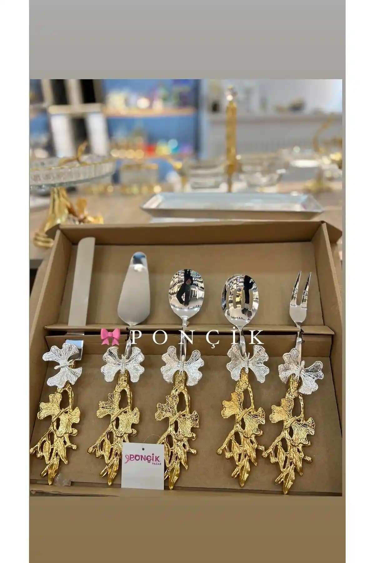 Poncikpazar 5'li Kelebek Model Sunum Servis Seti: Estetik ve Dayanıklı Mutfak Aksesuarları