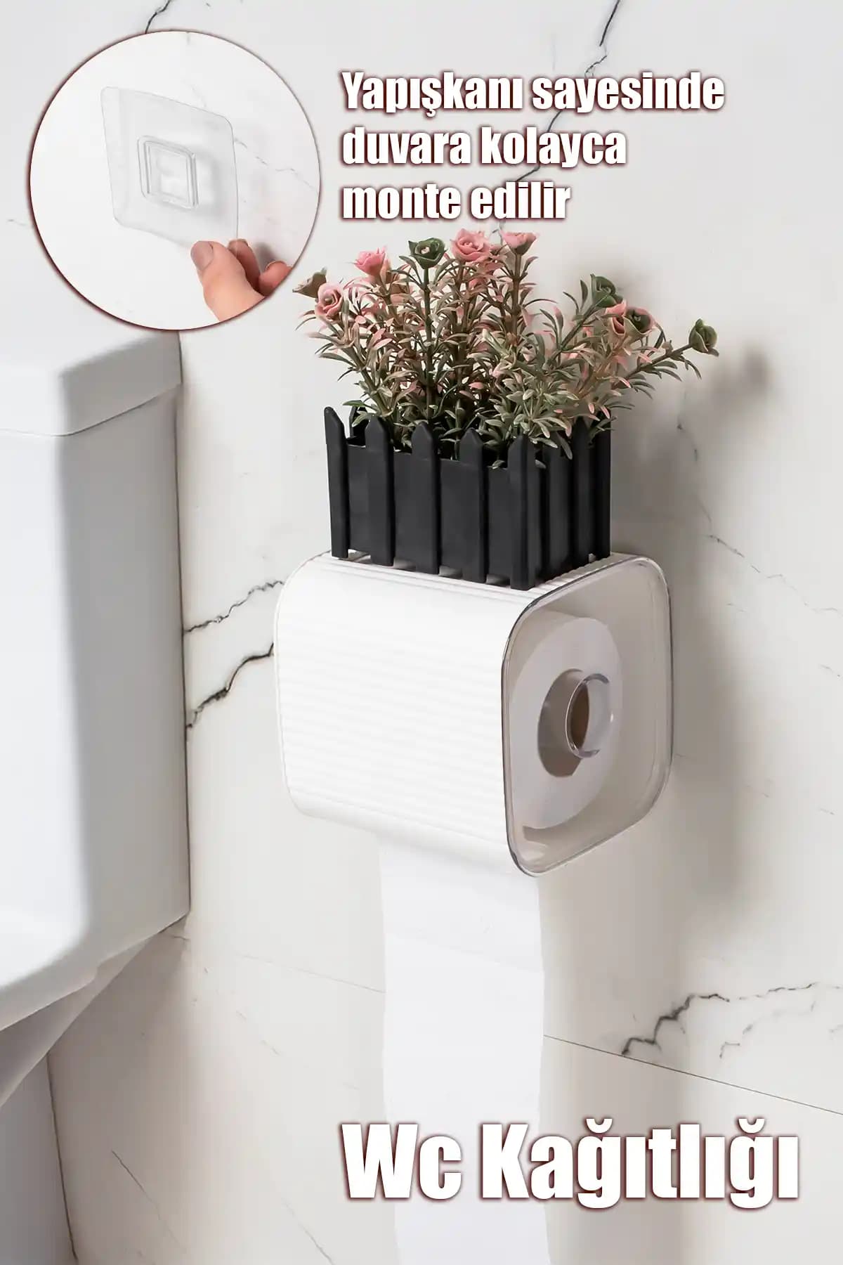 Porsima 2041 Yapışkanlı Banyo Tuvalet Kağıtlığı Modern ve Pratik Kullanım İçin Uygun