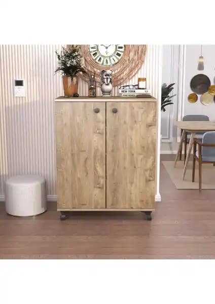 Pratico 4 Bölmeli Dekoratif Ayakkabılık: Modern ve Fonksiyonel Giriş Depolama Çözümü