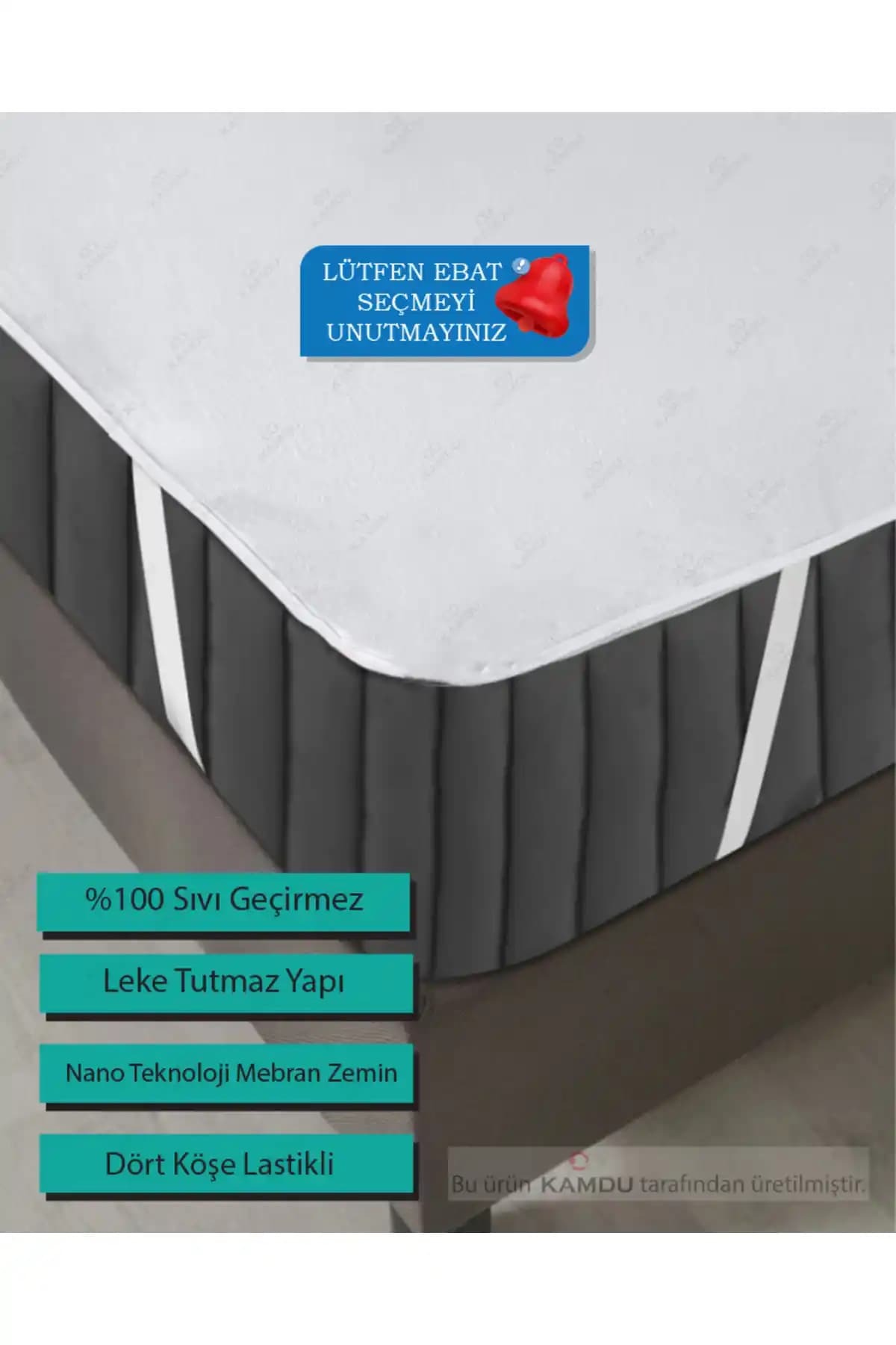 QURRY 4 Köşe Lastikli Sıvı Geçirmez Yatak Alezi: Koruma ve Konfor Sağlayan Pratik Çözüm