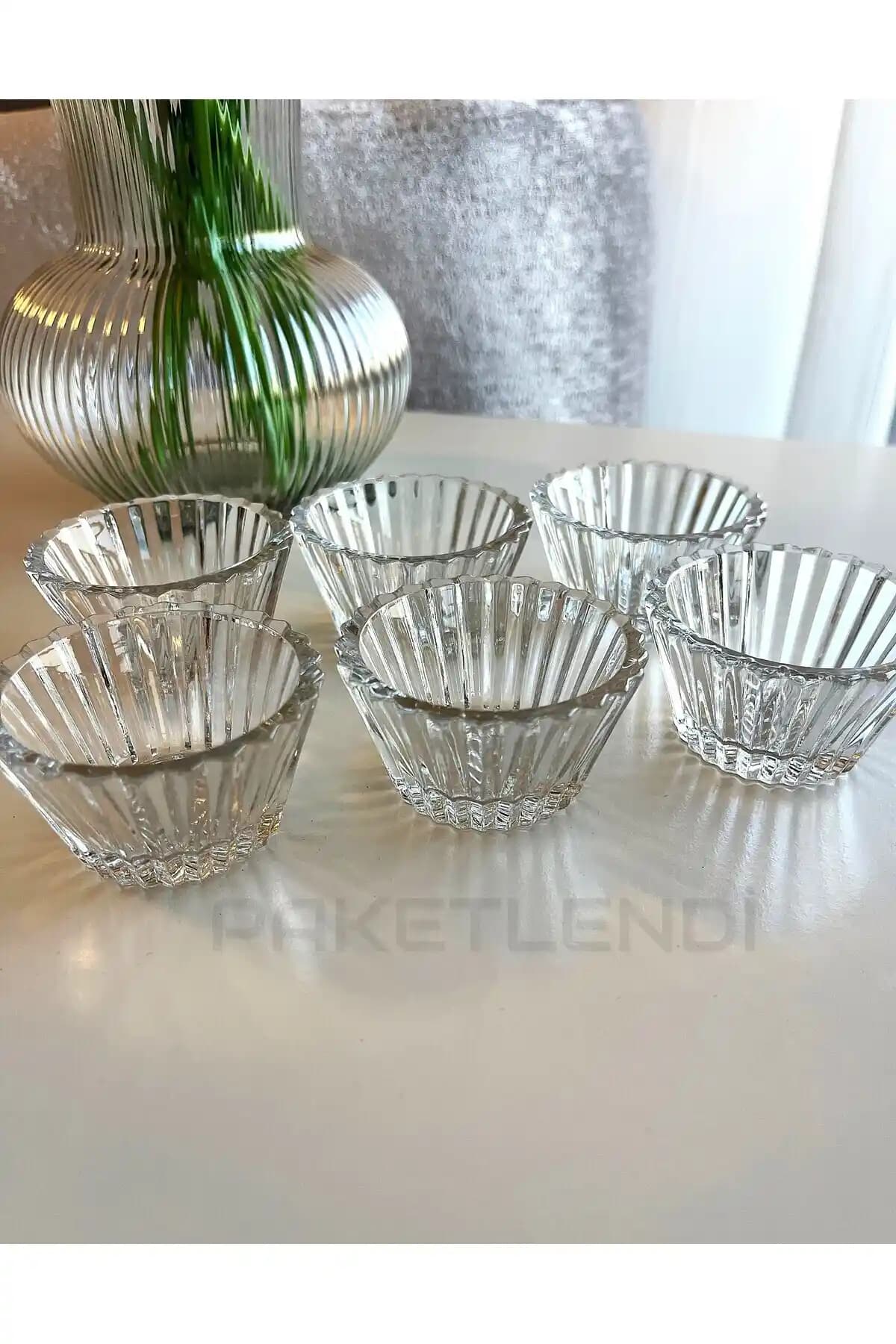 Sadaf 6'lı Lokumluk ve Reçellik Seti Modern ve Şık Mutfak Sunumları İçin