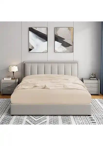 Soley %100 Doğal Pamuklu Çift Kişilik Lastikli Çarşaf Yatak Konforu ve Şıklık Sağlar