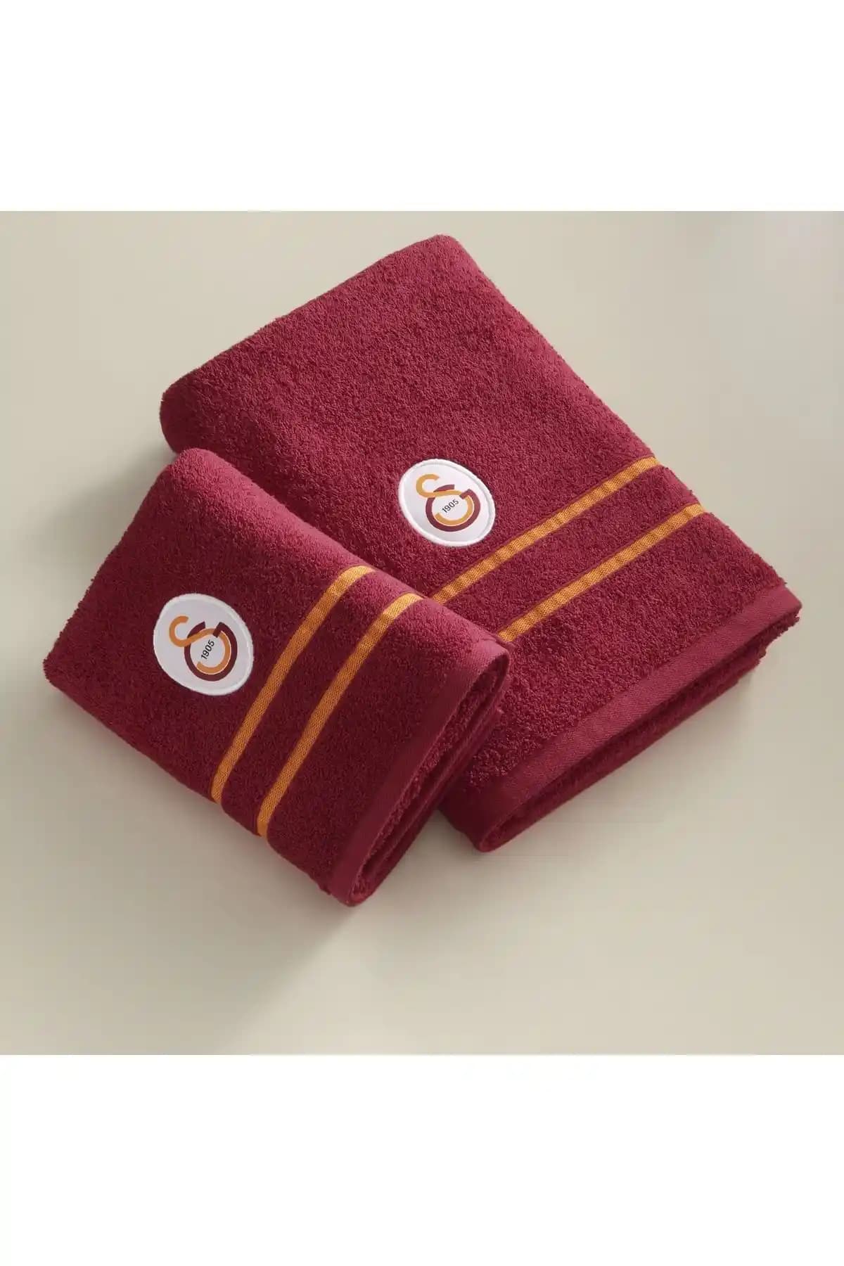 Taç Gs Lisanslı Arma 2'li Havlu Seti: Şık ve Fonksiyonel Pamuklu Banyo Havluları