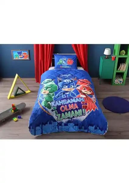 Taç Pj Masks Pamuk Yorgan Seti: Renkli ve Konforlu Çocuk Uyku Deneyimi İçin Ideal
