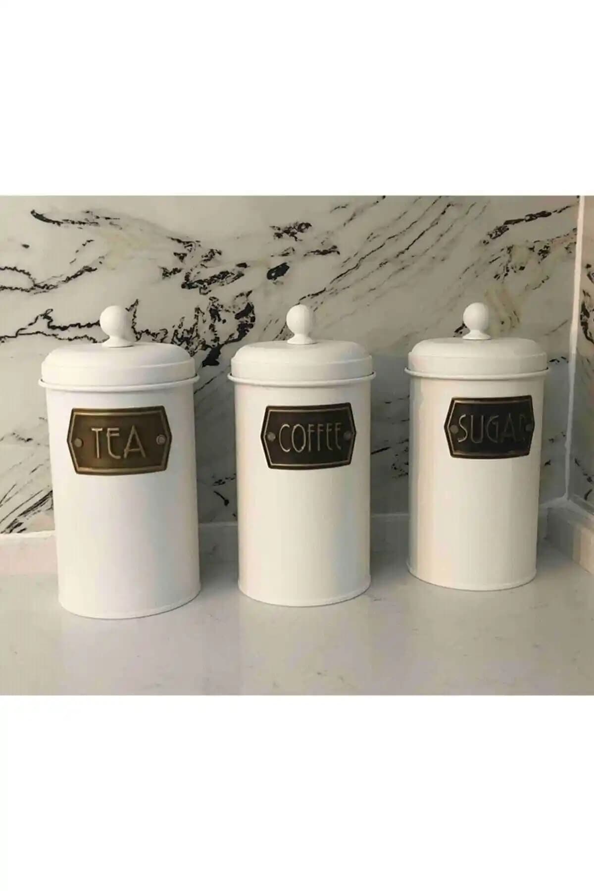 The Mia Galvaniz 22x11cm 3'lü Kavanoz Seti Modern Mutfaklar İçin Dayanıklı Saklama Çözümleri