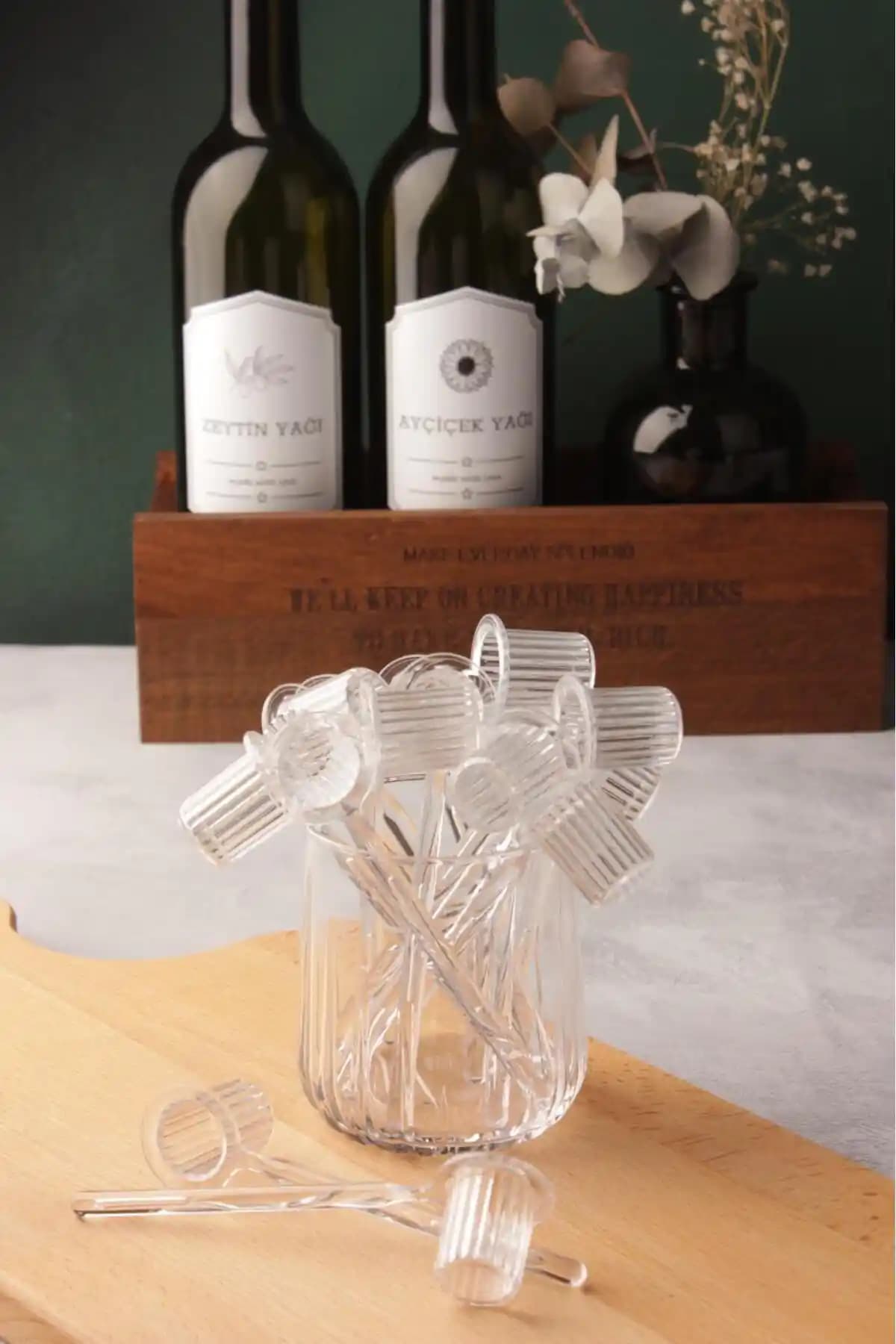 Tinsmith 12'li Mika Origami Şekilli Kristal Kahve ve Baharat Kaşığı Seti