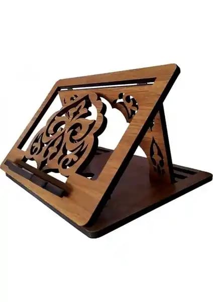 Toptan Hediyeci Lüks Ahşap Masa Üstü Rahle Kahverengi Dini ve Kültürel Kullanımlar İçin