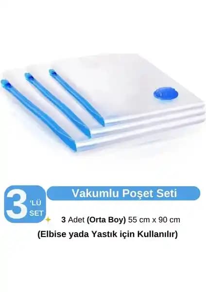 Ülbag Vakumlu Saklama Poşetleri Seti: Pratik ve Dayanıklı Depolama Çözümü
