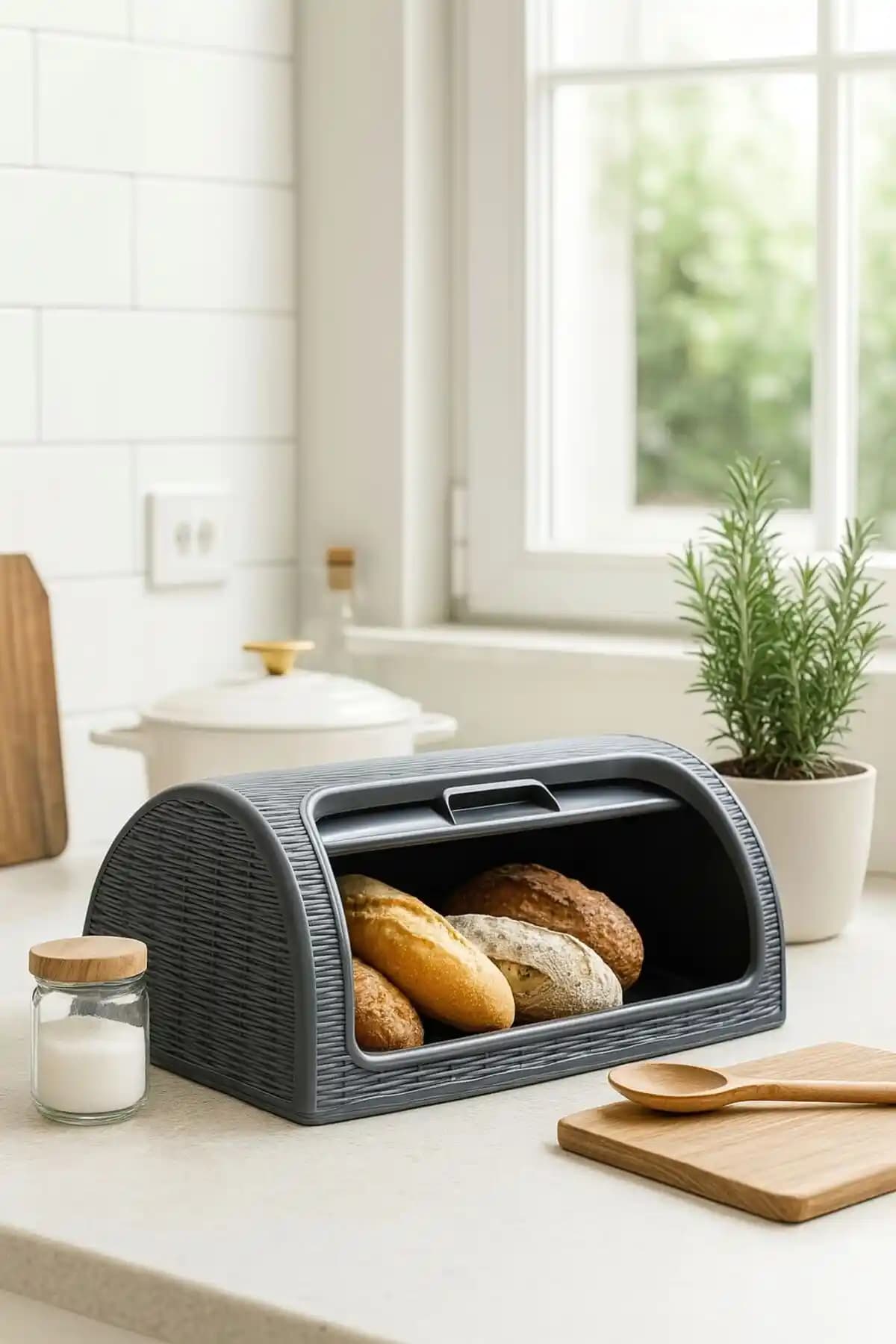 Vienev Ekmek Kutusu Modern Tasarımıyla Mutfakta Şıklık ve Fonksiyonellik Sunar