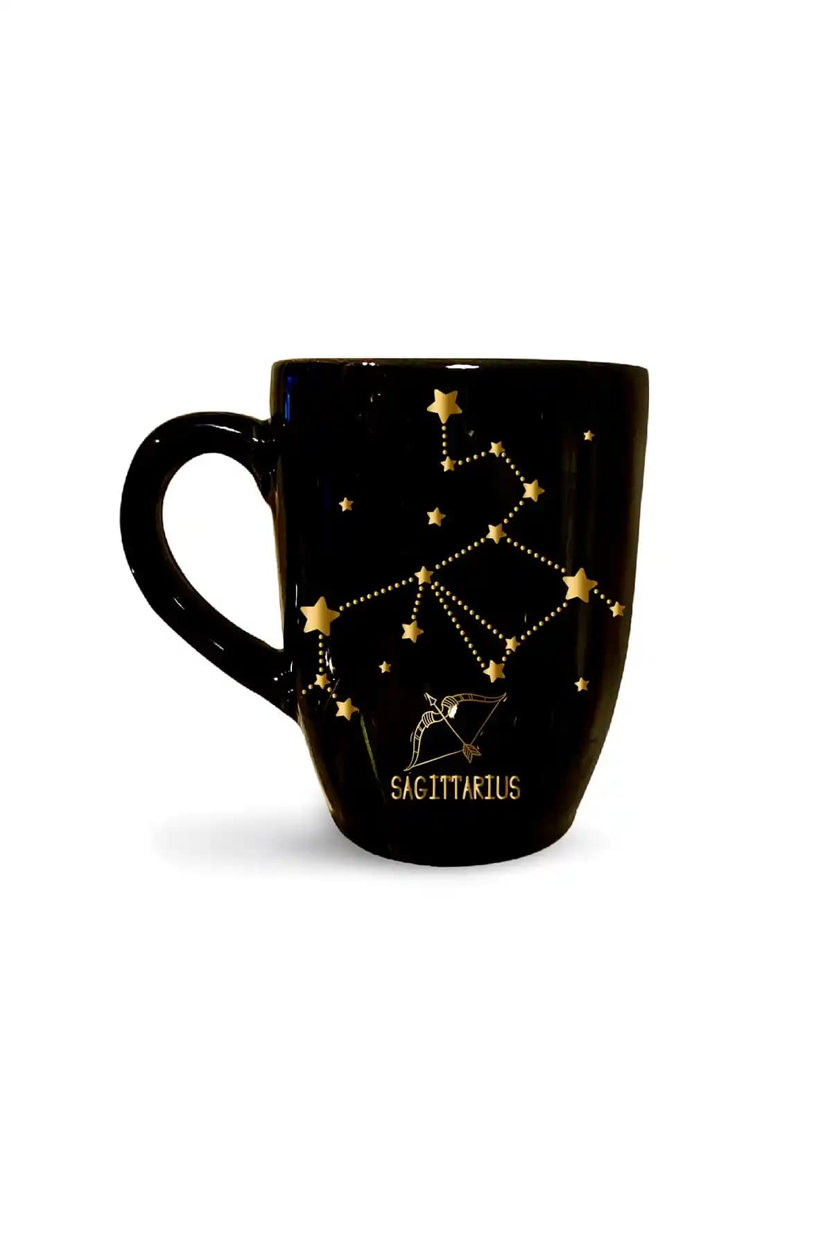 Vivas Yılz Haritalı Yay Burcu Siyah Kupa Estetik ve Fonksiyonel Tasarım