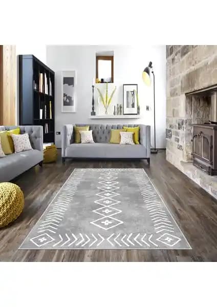 West Home Dijital Baskılı Kaymaz Taban Salon Halısı 60x100 cm Modern ve Dayanıklı Tasarım