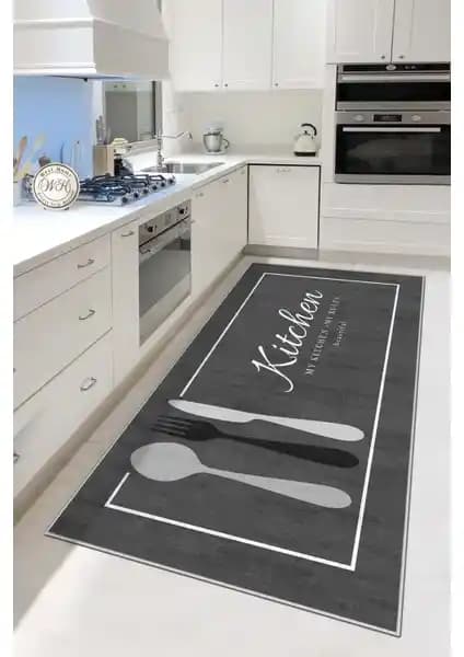 West Home Yıkanabilir Kaymaz Tabanlı Gri Mutfak ve Balkon Halısı Özellikleri ve Kullanım Avantajları