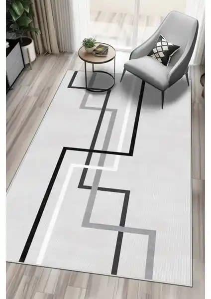 West Home Yıkanabilir ve Kaymaz Modern Salon Halısı: Şık ve Pratik Kullanım İçin