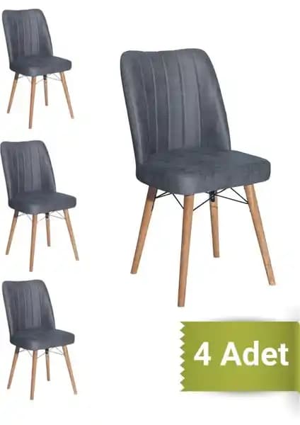 Yafes Kare Gold 4'lü Sandalye Modern ve Dayanıklı Mutfak Oturma Çözümü