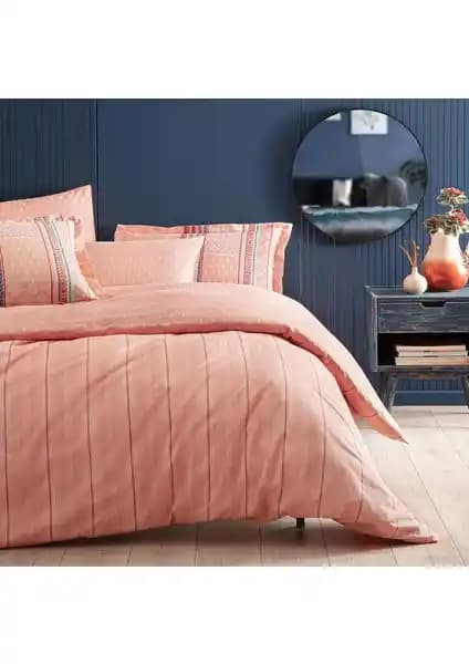 Yataş Pamena Ranforce Tek Kişilik Nevresim Seti Somon Renk Modern ve Dayanıklı Tasarım