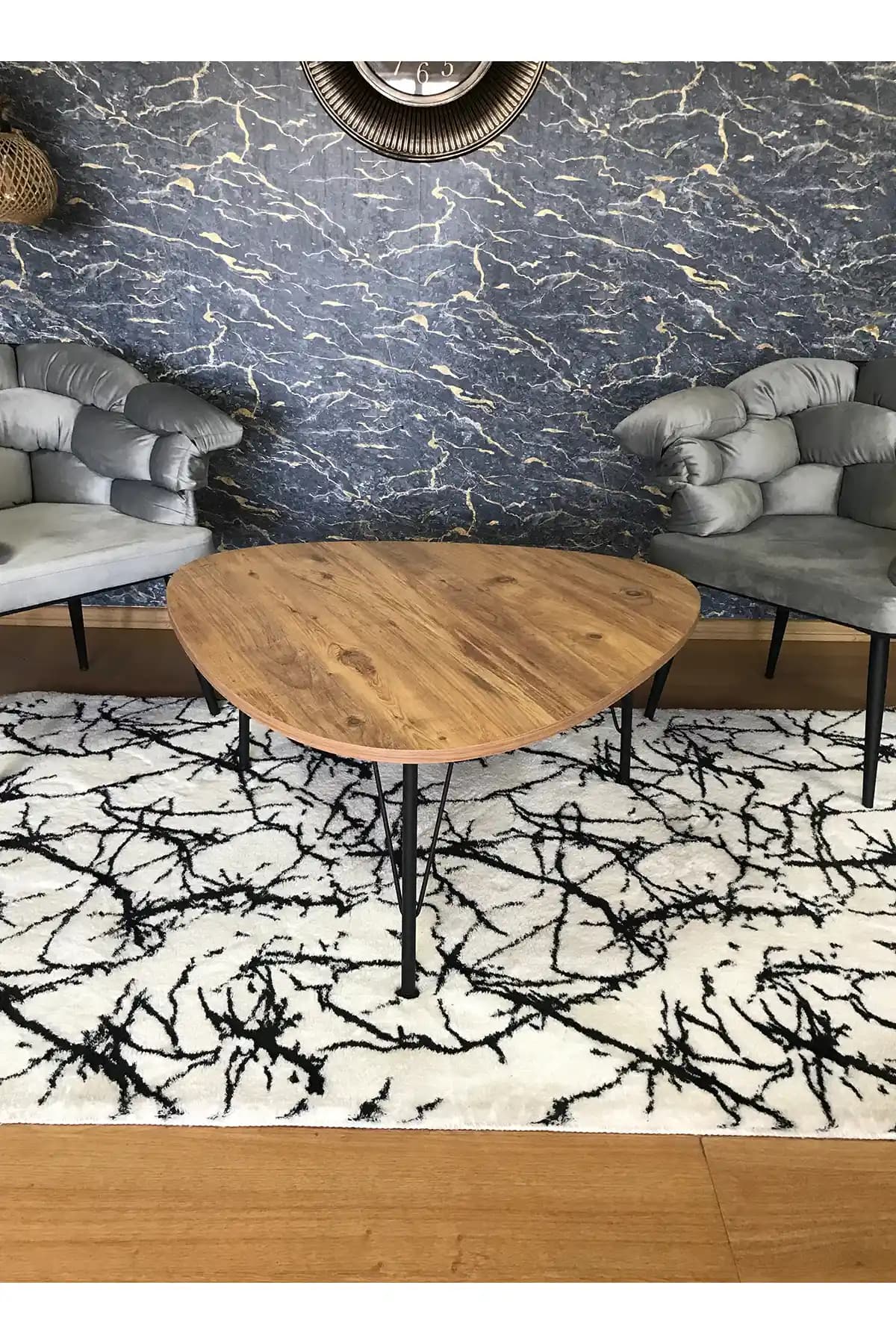 Yirmi15 Atlantik Çam Desenli Pena Orta Sehpa: Modern ve Retro Tarzın Şık Buluşması