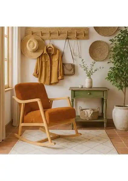 Zem Rock Bohem Sallanır Berjer: Modern Tasarım ve Konforun Şık Buluşması